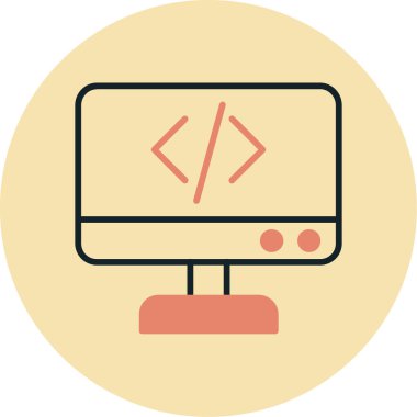 Bilgisayar. Web simgesi basit illüstrasyon