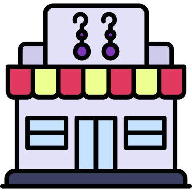 dükkan simgesi renk özet vektörünü sakla