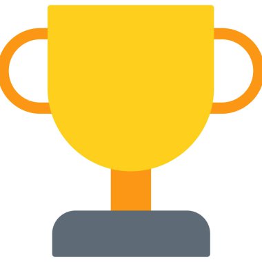 Ödül kupası sahibi düz stil simgesi