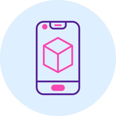 Mobil simgenin vektör illüstrasyonu