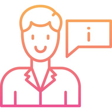 Man chat ileti ikonu vektör illüstrasyonu