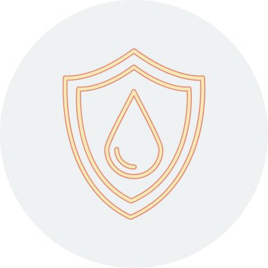 Bir damla simgesinin vektör illüstrasyonu