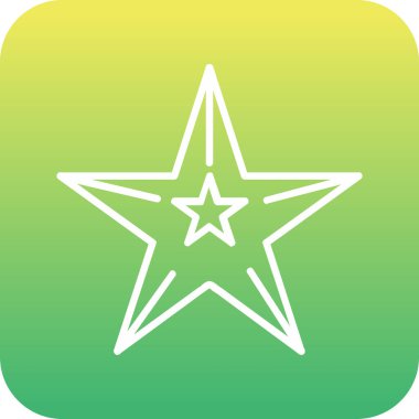 Benzersiz yıldız çizgisi vektör simgesi