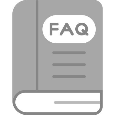 Faq simgesi. Beyaz arka planda beyaz ve faq işaretlerinden moda düz stil tasarımı. Web ve mobil uygulamalar için basit tasarım, yazdır. vektör illüstrasyonu