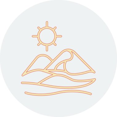 Bir kayak simgesinin vektör illüstrasyonu