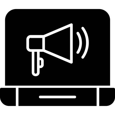 Megafon ikonu vektör illüstrasyonu