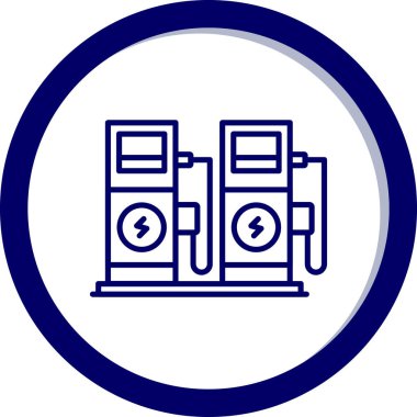 benzinlik ikonu vektör illüstrasyonu