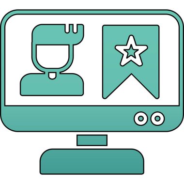 TV simgesine sahip bilgisayar ekranı, özet biçimi