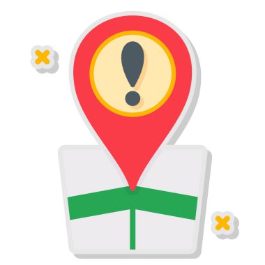 harita pin ikonu vektör illüstrasyonu