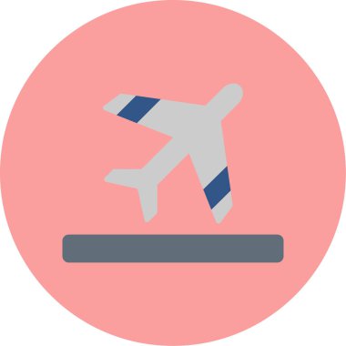 Havaalanı. Web simgesi basit illüstrasyon