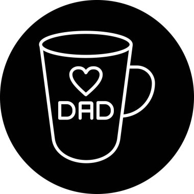 Aşk işareti olan bir bardağın vektör simgesi