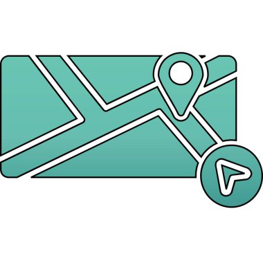 harita konumu vektör simgesi dekoru