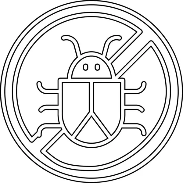 hata böceği simgesi ana hatlar biçiminde