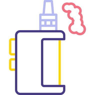 sigara simgesi, vektör illüstrasyonu basit tasarım