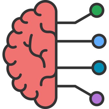 Beyin. Web simgesi basit tasarım