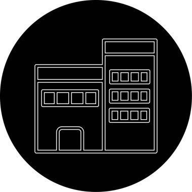 Modern binanın vektör illüstrasyonu