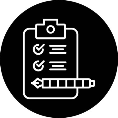 Kontrol listesi simgesi vektör illüstrasyonu