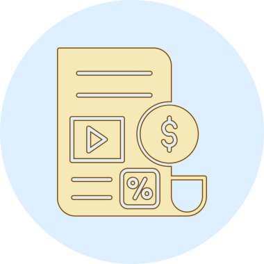 Dolar. Web simgesi basit illüstrasyon