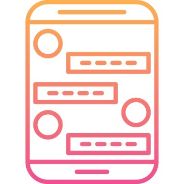 Cep telefonu. Web simgesi basit illüstrasyon