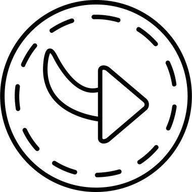 Oynayın. Web simgesi basit illüstrasyon