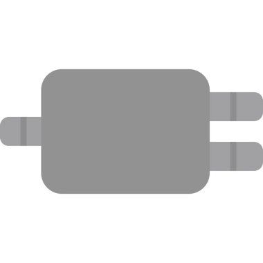 Güç soketi simgesi. Web için basit bir elektrik dolgu vektör simgesi çizimi