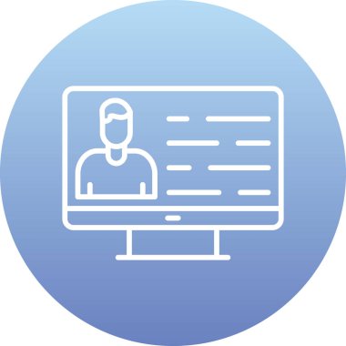 Bilgisayar. Web simgesi basit illüstrasyon