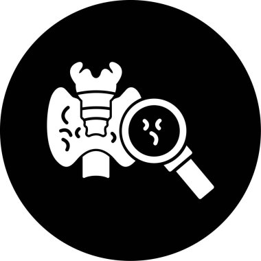 Kanser vektörü glyph düz simge tasarımı