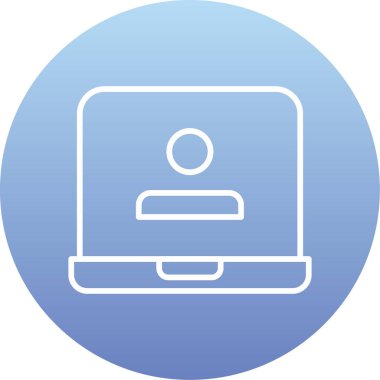 Bilgisayar. Web simgesi basit illüstrasyon