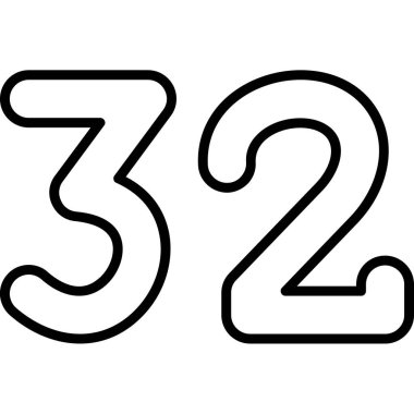 Siyah çizgileri olan 23 numaralı vektör çizimi