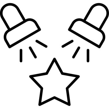 Yılbaşı yıldızı. Web simgesi basit illüstrasyon