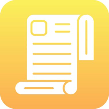 belge simgesi vektör illüstrasyonu