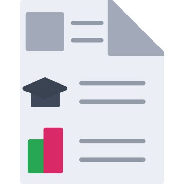 Belge. Web simgesi basit illüstrasyon