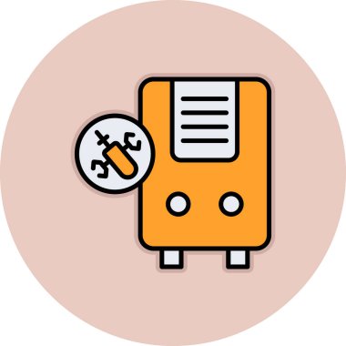 Tornavida ve vites vektör illüstrasyon tasarımlı dizüstü bilgisayar