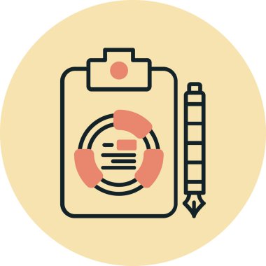 Bir belge simgesinin vektör illüstrasyonu