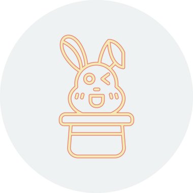 Tavşan simgesi vektör illüstrasyonu