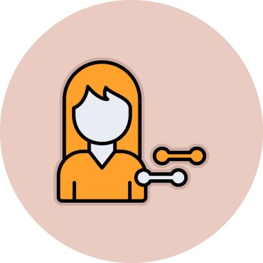 Anahtar vektör illüstrasyonu olan kadın