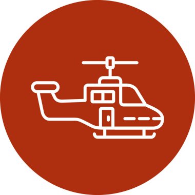 Helikopter. Web simgesi basit illüstrasyon