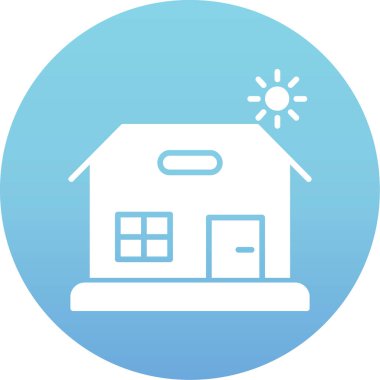 Ev. Web simgesi basit illüstrasyon