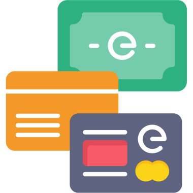 Kredi kartı ikonu vektör illüstrasyonu