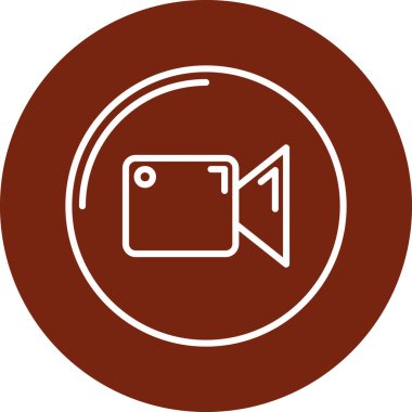 video kamera ikonu vektör illüstrasyonu