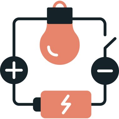 Elektrik simgesinin vektör illüstrasyonu
