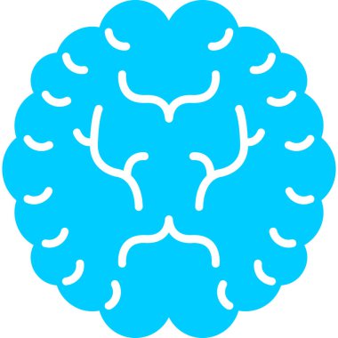 Beyin. Web simgesi basit illüstrasyon