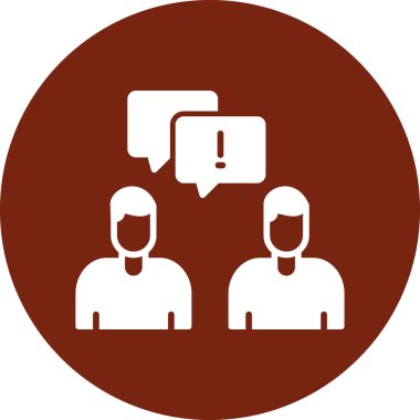 Konuşma baloncuğu olan bir grup insan