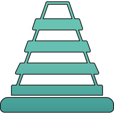 Yılbaşı ağacı. Basit tasarım. vektör illüstrasyonu