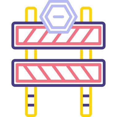 bariyer simgesi vektör illüstrasyonu