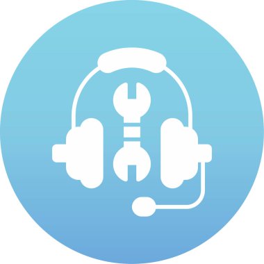 Kulaklık simgesinin vektör illüstrasyonu