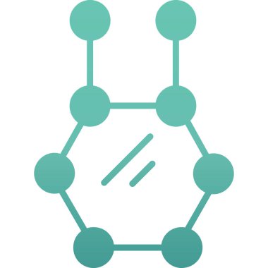 Molekül simgesi. vektör illüstrasyonu