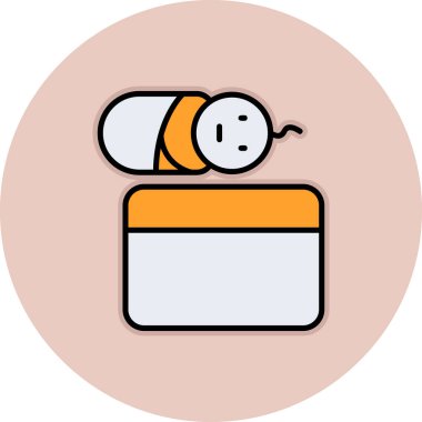 Bir pilin karikatür simgesinin vektör çizimi