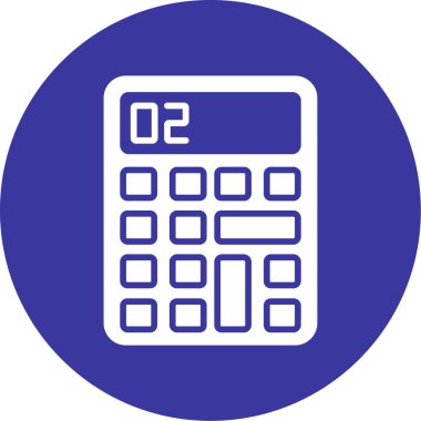 Hesap makinesi. Web simgesi basit illüstrasyon