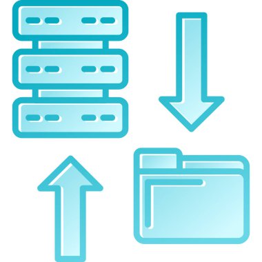 veri aktarım sunucu simgesi - taslak biçimi